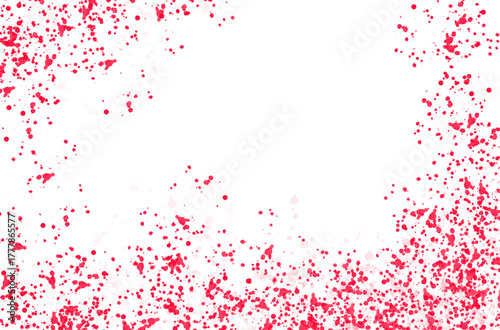 Crimson Splatter Frame Dynamic Red Ink Blots Bordering a Blank Space.