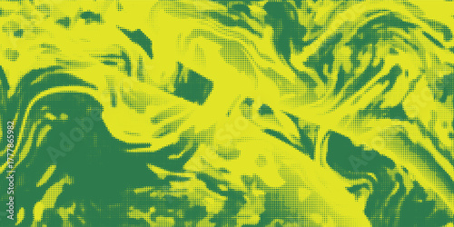 Dots halftone yellow green color pattern gradient texture background.