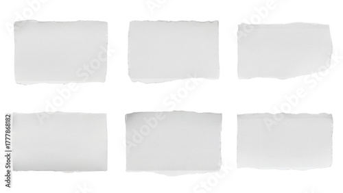 Wallpaper Mural Torn paper rectangles . Isolated on transparent background, png Torontodigital.ca
