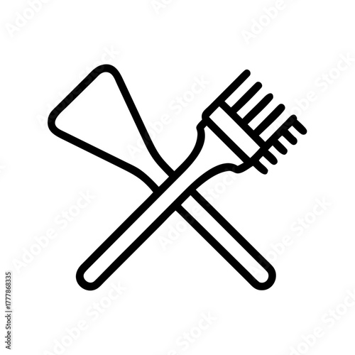Vector illustration of a hairbrush