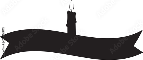 Silhouette of person reaching upwards holding flowing ribbon symbolizing world aids day hope and awareness