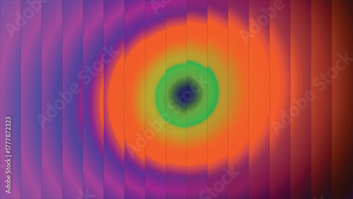 Vivid Abstract Gradient Background Purple Orange Green Circular Light Art Design