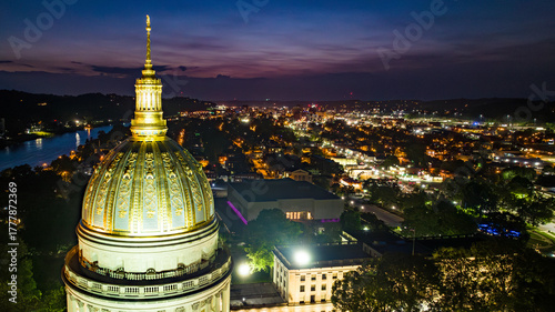 Night View of West Virginia State Capitol Dome