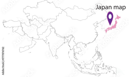 Japan vector map