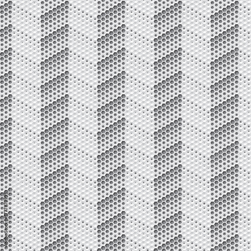 mosaic pattern made from hexagonal honeycomb shape, black and white vector illustration