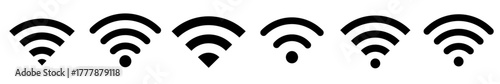 Wifi wireless internet signal flat icon for apps and website. Vector illustration.