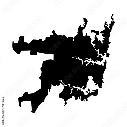 Sydney Australia city map silhouette vector illustration