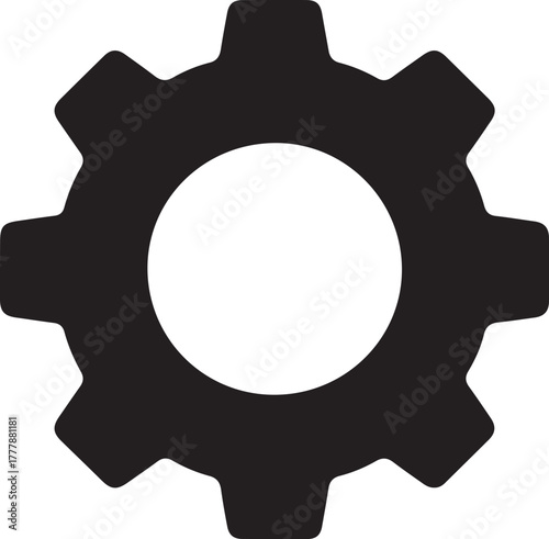 setting icon silhouette on white background