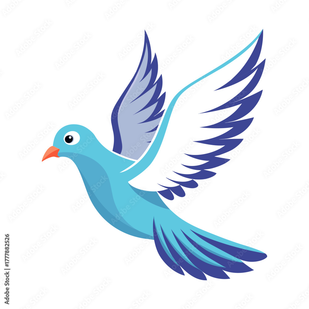 Obraz premium flying dove with open wings