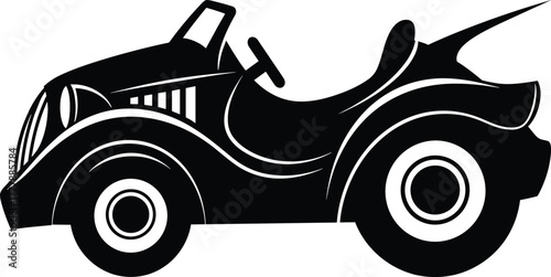 Vintage Convertible Car Silhouette vector, car, vintage, silhouette, convertible, vector, retro, classic, transport, vehicle, auto, old, antique, drawing, isolated, line, shape, icon, graphic, style, 