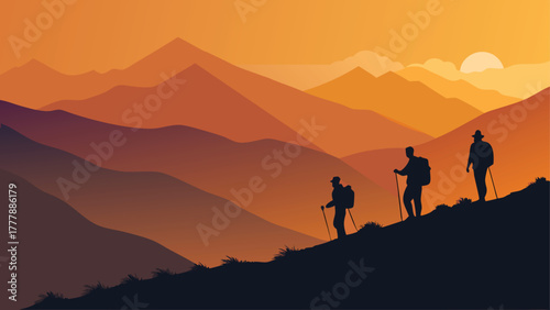 hiker in the mountains