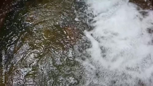 water flowing over rocks
