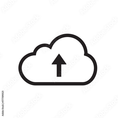 Cloud Upload Icon for Data Storage and Transfer