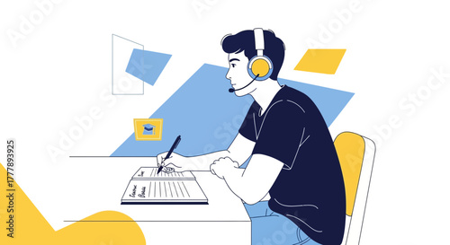 Online Learning and Education Illustration: A Digital Age Concept Demonstrated