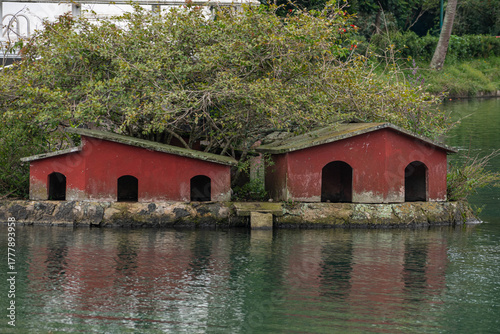 Charming Red Duck Houses on the Shores of Lagos de las Ánimas in Xalapa, Veracruz, Mexico