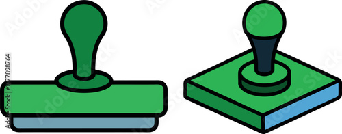 Office stamp illustration, rubber stamp vector, official seal artwork, stationery stamp clipart, office equipment design, verification tool vector, signature approval art, company seal drawing, legal 