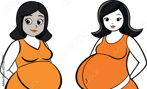 pregnant woman illustration, maternity artwork design, expecting mother vector, motherhood concept art, pregnant female drawing, new mom illustration, baby bump artwork, parenthood concept design, mot