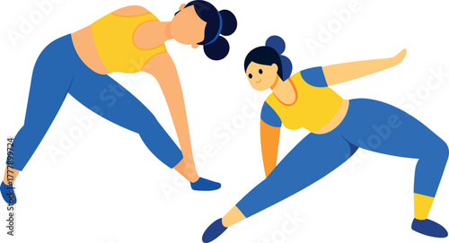  yoga pose illustration, stretching exercise vector, fitness girl drawing, meditation art design, spiritual workout artwork, healthy yoga posture, fitness balance vector, calm lifestyle cartoon, woman