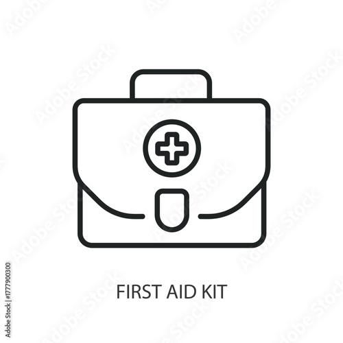 First aid kit thin line icons. Original vector illustration.