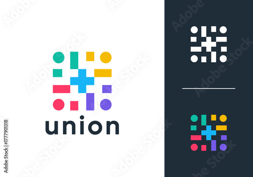 people with plus health care logo. family, human organization for teamwork symbol vector design