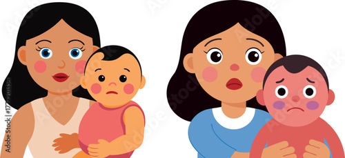  mother and child illustration, family love artwork, parent and baby cartoon, motherhood concept art, caring mom vector, mother daughter illustration, parenting design artwork, family affection sketch