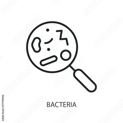 Bacteria thin line icons. Original vector illustration.