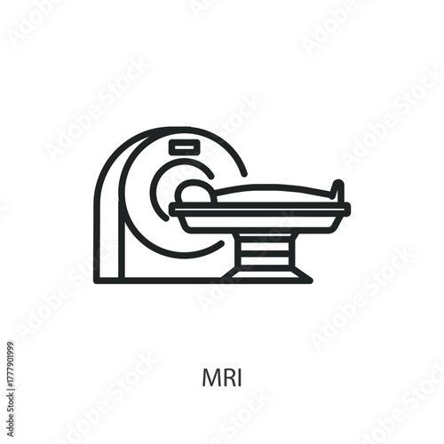 Mri thin line icons. Original vector illustration.