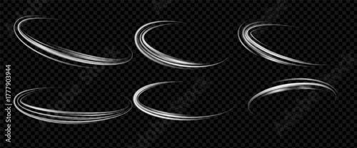 Ring spin with effect and wind for light or white. Swirl circle with background and glow and effect. Ring with spin and movement for new or tornado, abstract with shiny and png for dynamic or.