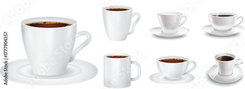 set of coffee cups