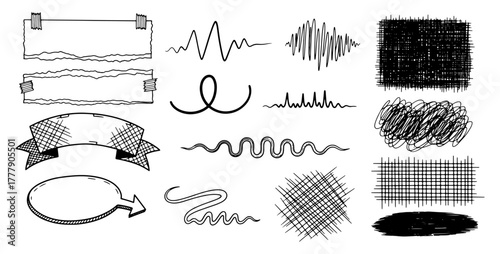 Doodle elements collection