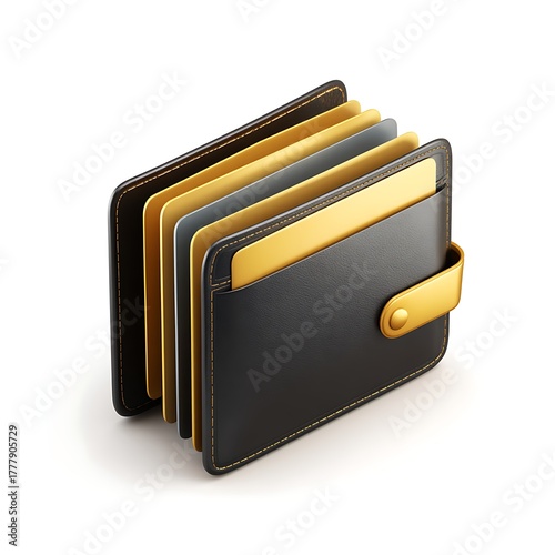 Stylish Black Leather Wallet with Gold Button - The Minimalist Approach to Personal Finance