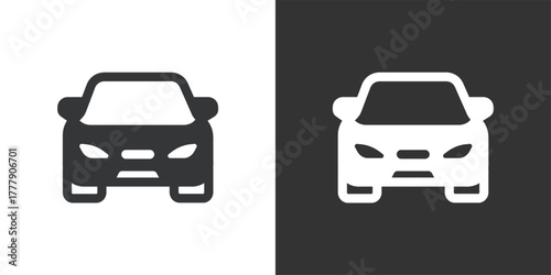 Car icon. Solid glyph series icon