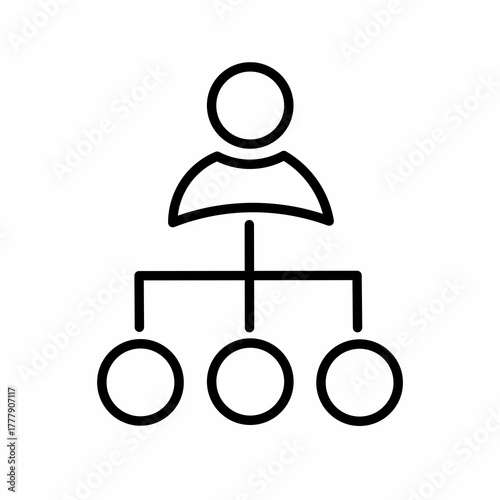 People Hierarchy Icon Vector” Organizational Structure Vector. Hierarchy Chart Icon. Network of People Vector. Team Structure Icon