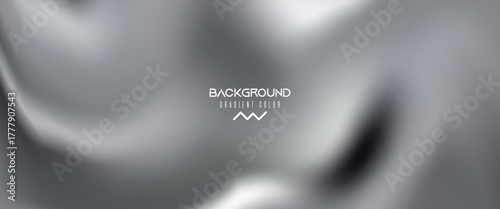 Liquid metal surface with elegant waves and silky reflections. Dynamic black and white pattern resembling