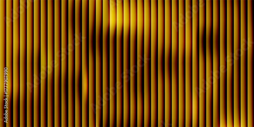 Dark brown beige orange ribbed glass. Vector ribbed glass texture background. Mesh gradient. acrylic ribbed bath surface. Reeded glass background semitransparent overlay. Bath wall window