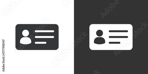 Personal Identity Document icon. Solid glyph series icon