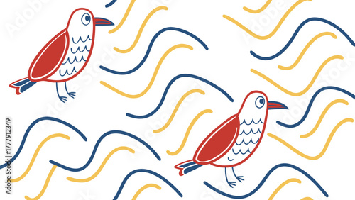 Chunky Primary Squiggle Vector.