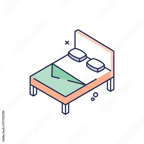Double Bed vector icon
