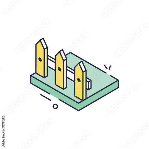 Fence vector icon