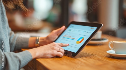 Teen Girl Using Budgeting App on Tablet with Parental Guidance for Financial Literacy