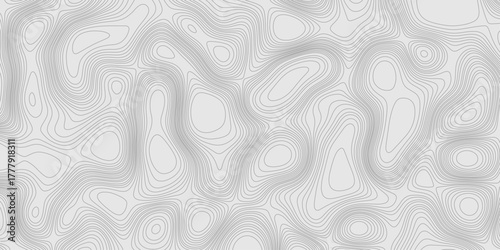 Grey contours vector topography geographic mountain relief isolated on texture background, abstract wavy and curved lines topographic map contour art seamless pattern terrain background.