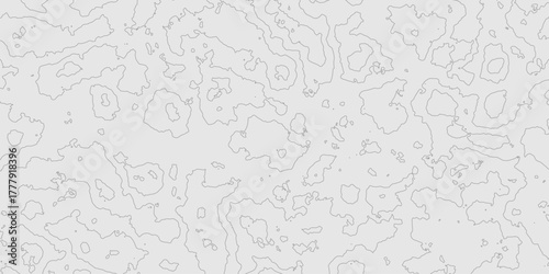 Grey contours vector topography geographic mountain relief isolated on texture background, abstract wavy and curved lines topographic map contour art seamless pattern terrain background.