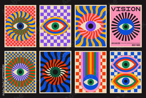 Fotografía Cool Abstract Geometric Eye Poster