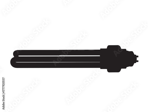 Electric cable in silhouette.