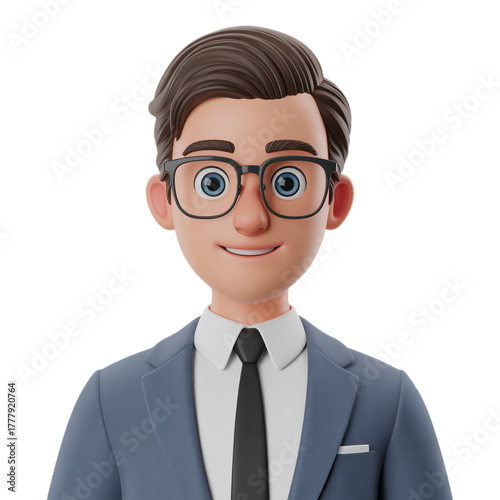 Avatar 3d icon png cartoon boy 3d icon business man 3d icon professional avatar icon png isolated on transparent background