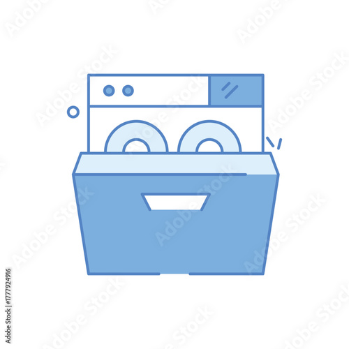 Dishwasher vector icon