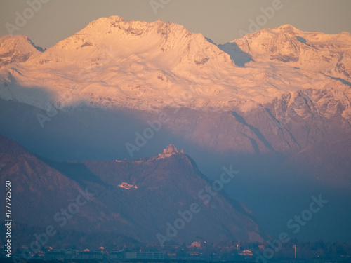 Fototapeta Naklejka Na Ścianę i Meble -  Italy, Turin, Orta san giuli lake and small village; landscape, city, street food, drink, 
