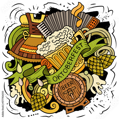 Beer doodle cartoon funny illustration