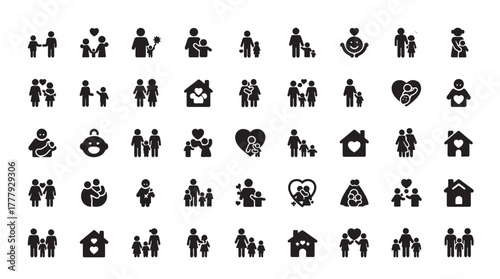 Set of family icons