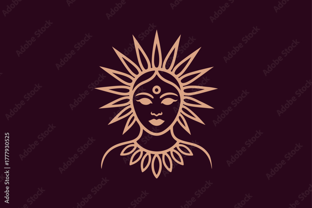 Fototapeta premium Devi modern logo symbol Vector Art, Icons, and Graphics